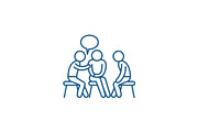 Mentorship line icon concept