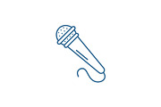 Microphone line icon concept