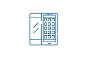 Mobile applications line icon