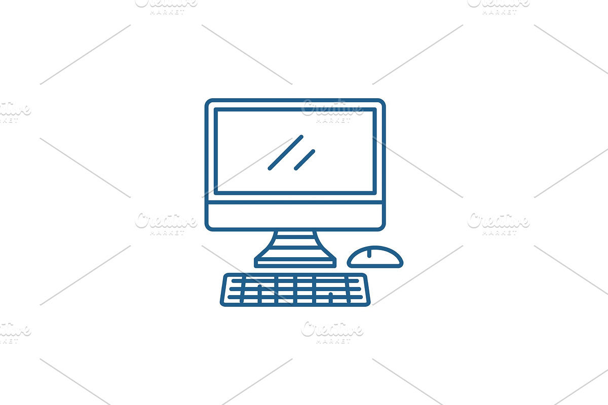 Modern computer line icon concept in Illustrations - product preview 8