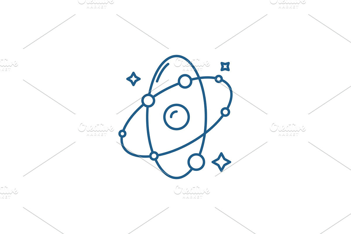 Molecule line icon concept. Molecule in Illustrations - product preview 8