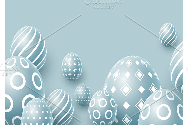 Abstract Easter blue background.