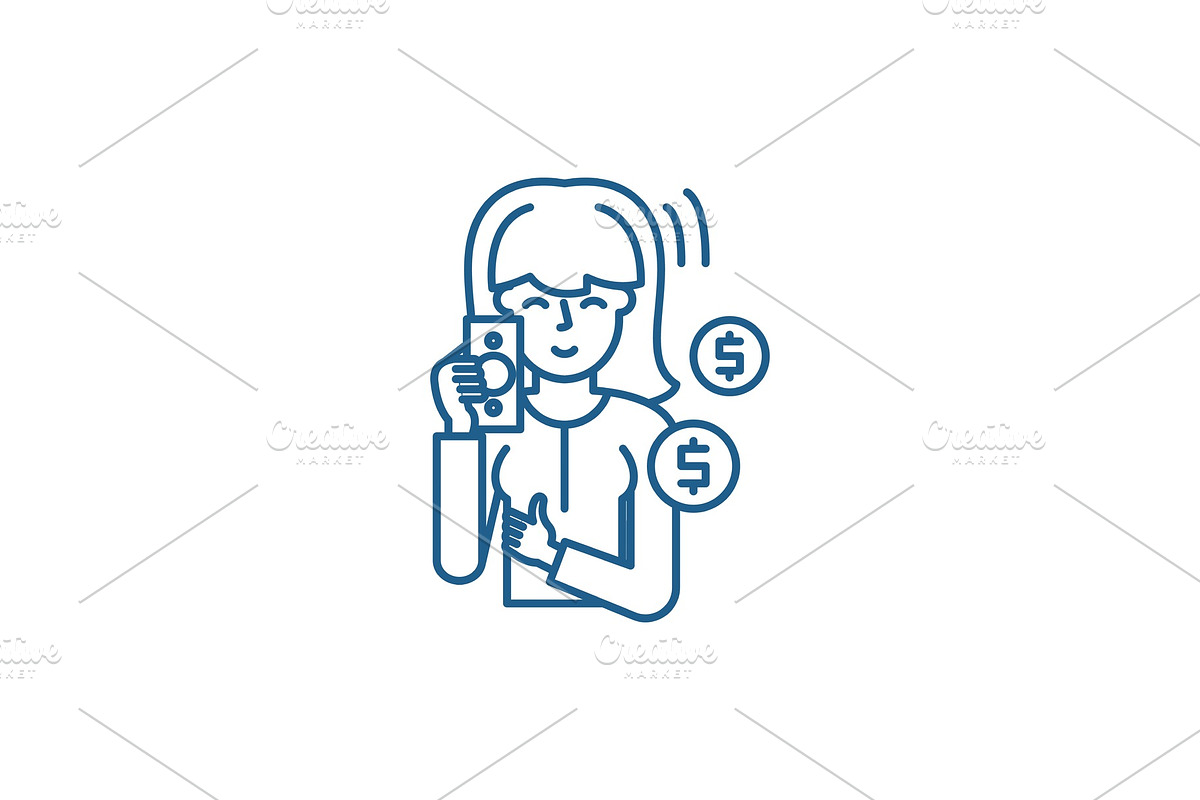 Money prize line icon concept. Money in Illustrations - product preview 8