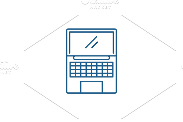 Netbook line icon concept. Netbook