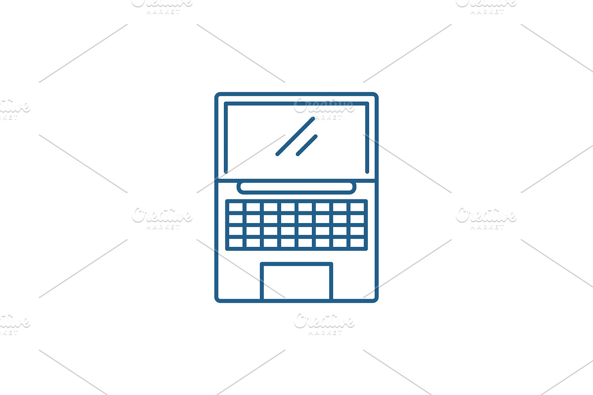 Netbook line icon concept. Netbook in Illustrations - product preview 8