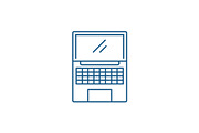 Netbook line icon concept. Netbook