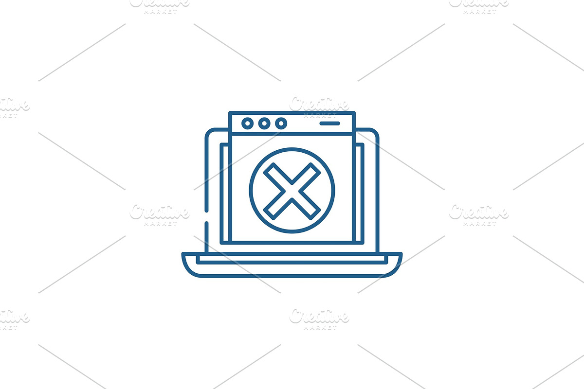 Network error line icon concept in Illustrations - product preview 8