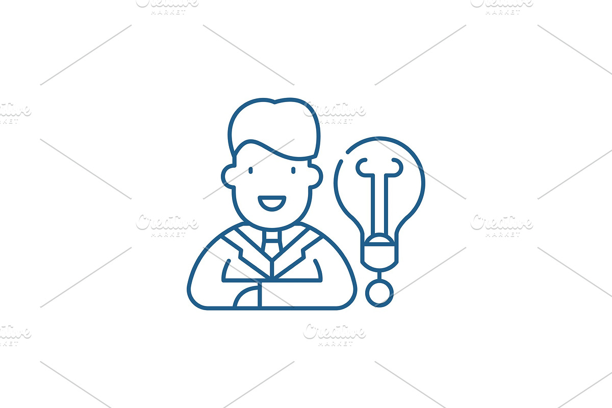 New business idea line icon concept in Illustrations - product preview 8