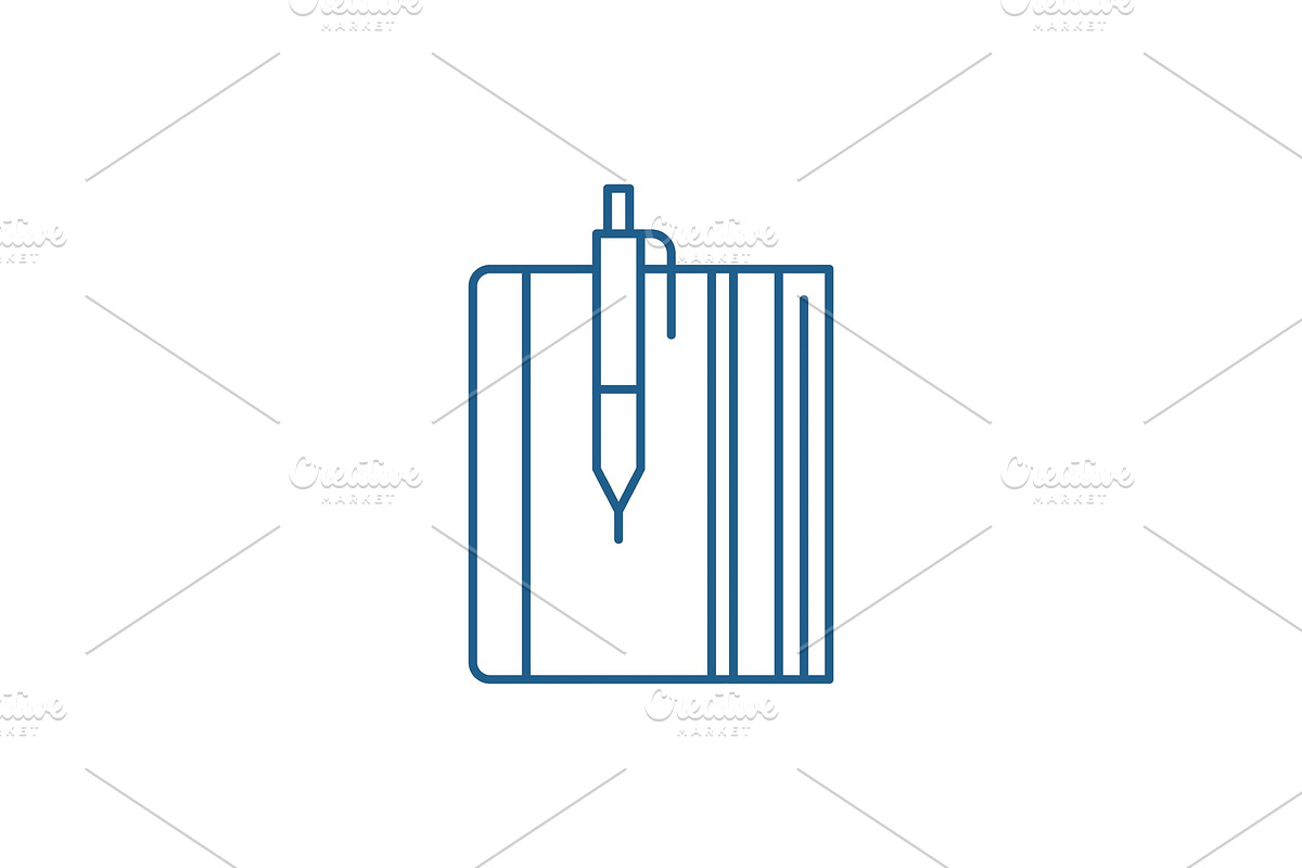 Note book line icon concept. Note in Objects - product preview 8