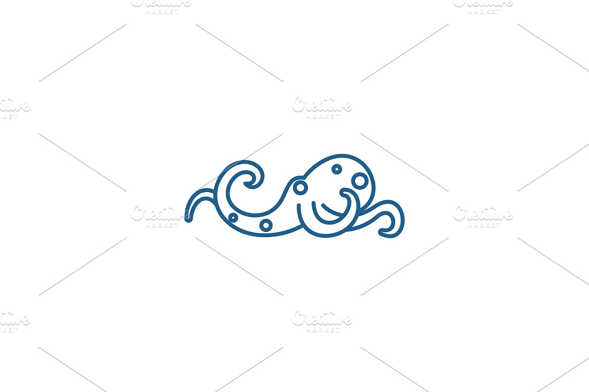 Octopus line icon concept. Octopus in Illustrations - product preview 8