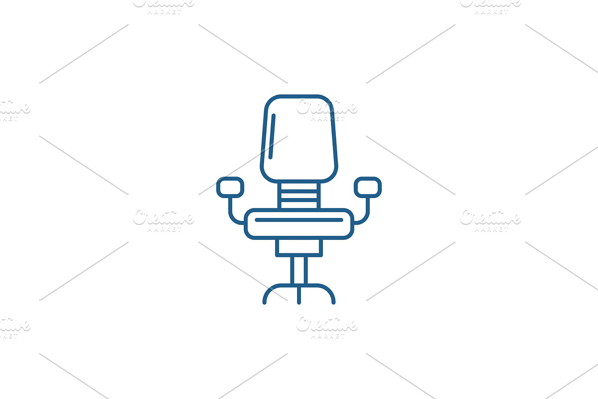 Office chair line icon concept in Objects - product preview 8