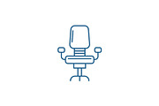 Office chair line icon concept