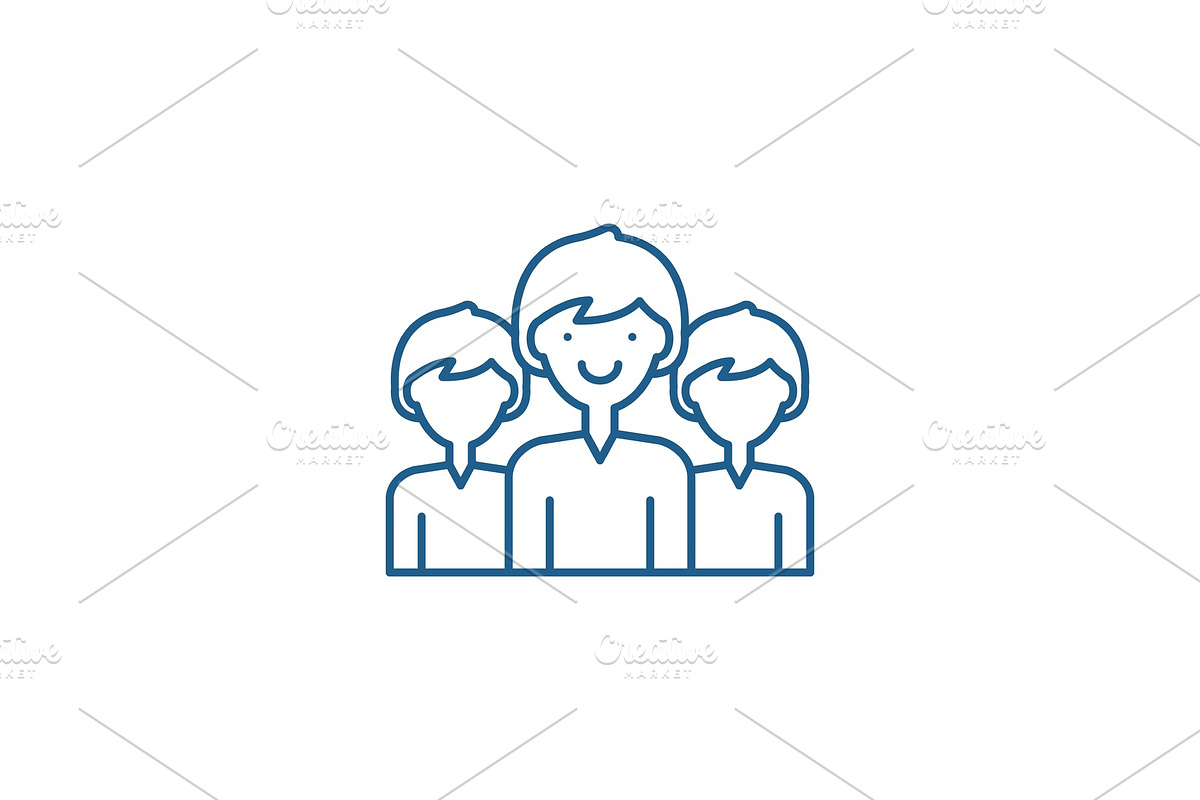 Office staff line icon concept in Illustrations - product preview 8