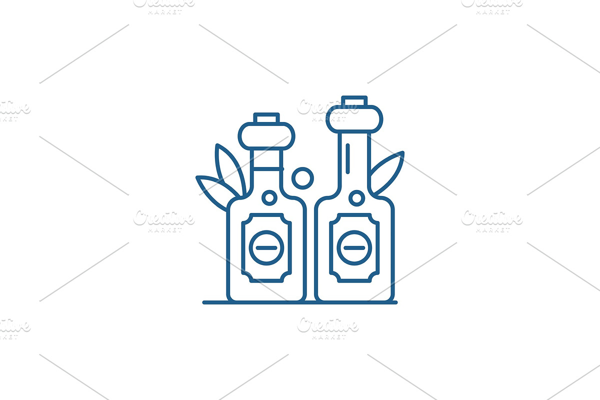 Olive oil line icon concept. Olive in Illustrations - product preview 8