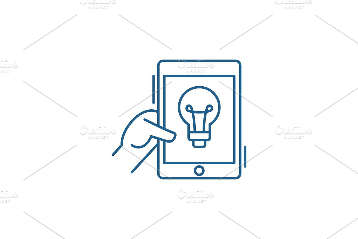Online idea line icon concept in Illustrations - product preview 8