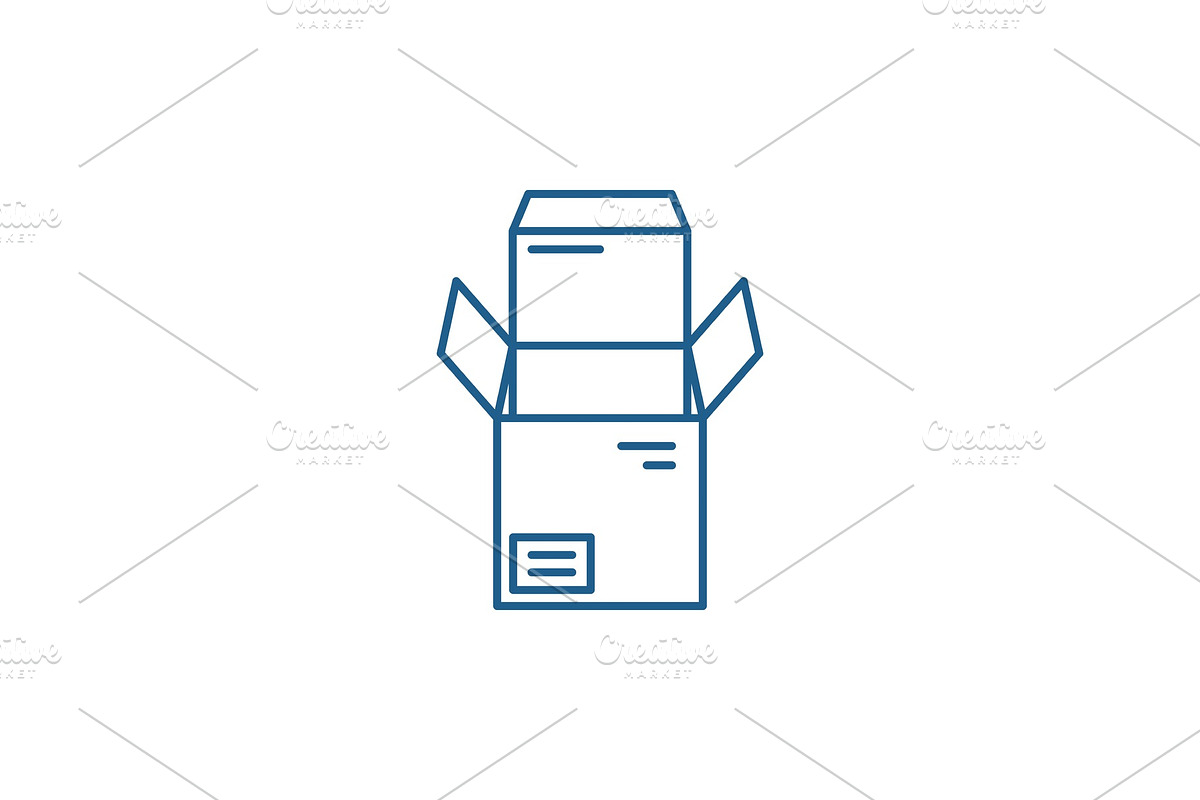 Open box line icon concept. Open box in Objects - product preview 8