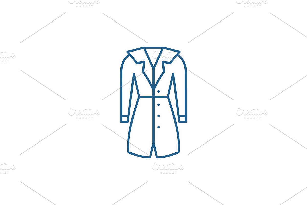 Outerwear line icon concept in Illustrations - product preview 8