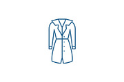 Outerwear line icon concept