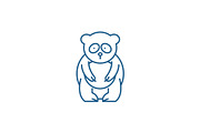 Panda bear line icon concept. Panda