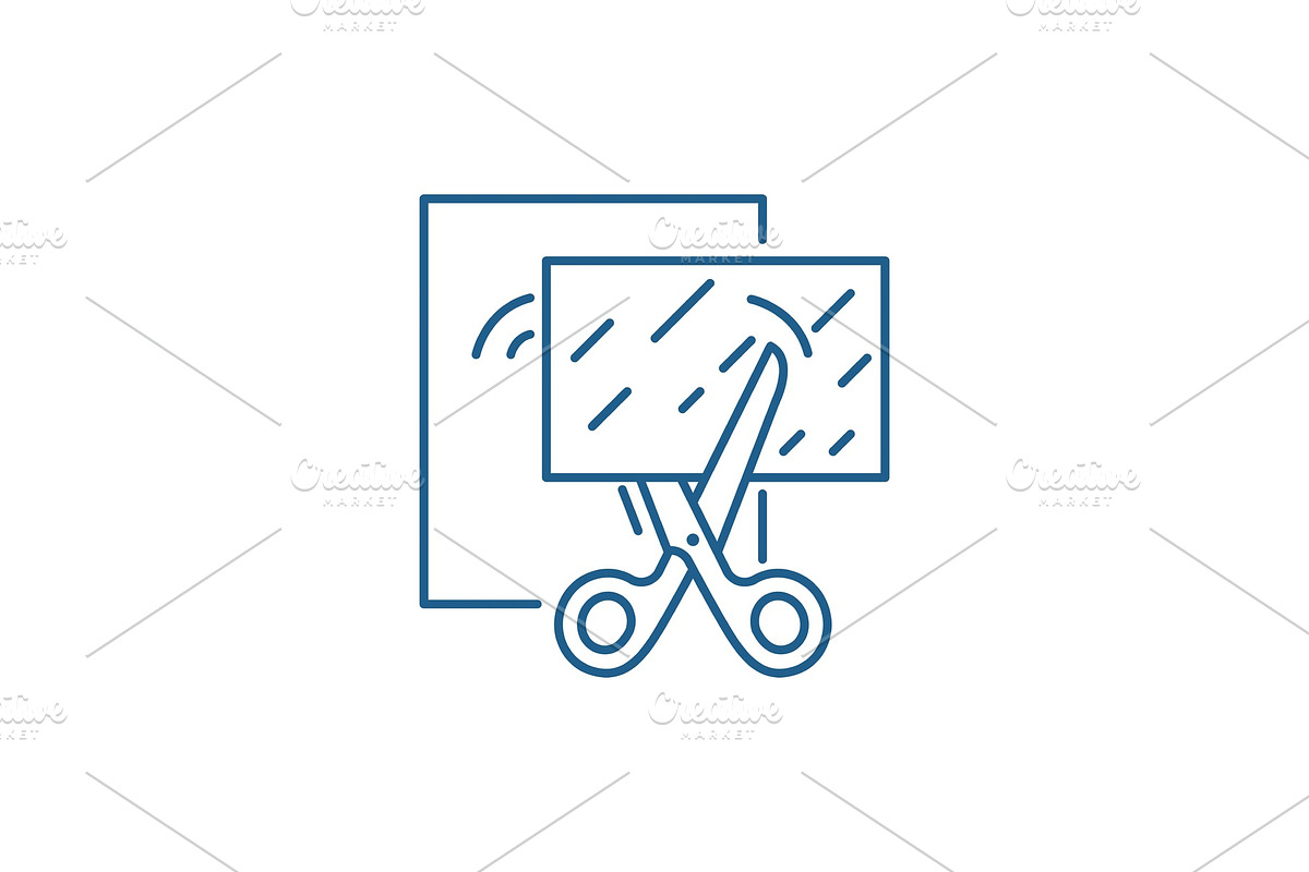 Paper cutting line icon concept in Illustrations - product preview 8