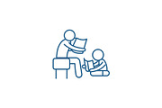 Parent reading a story to a child