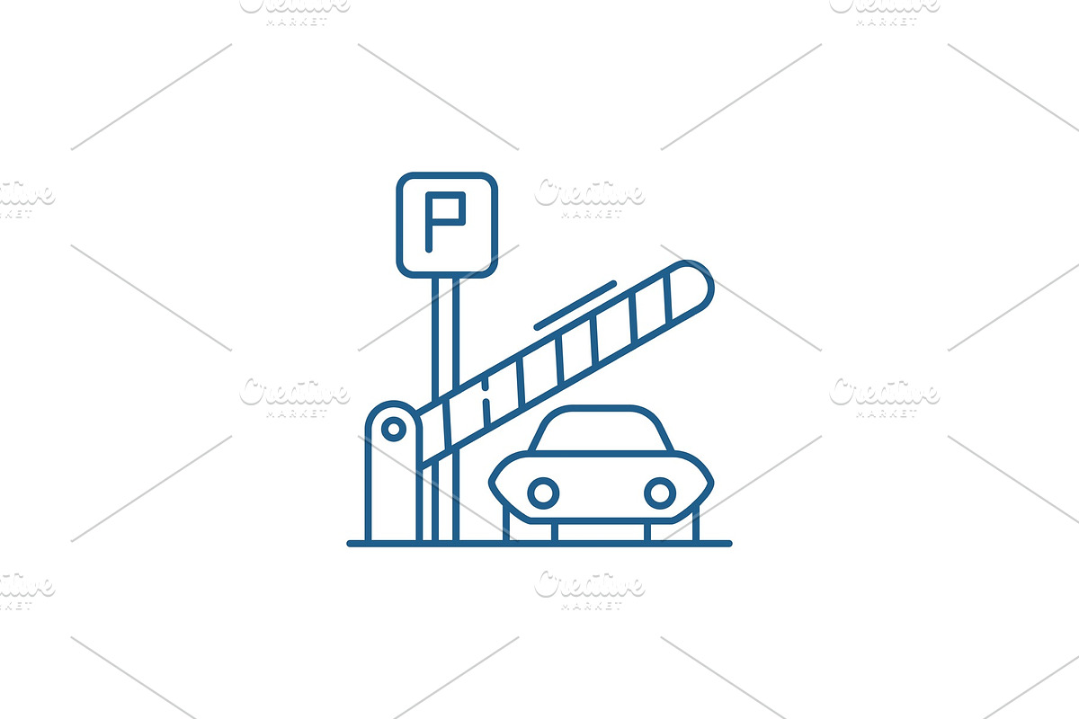 Parking lot line icon concept in Illustrations - product preview 8