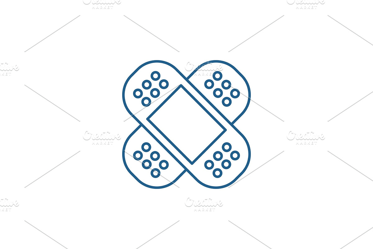 Patch line icon concept. Patch flat in Illustrations - product preview 8
