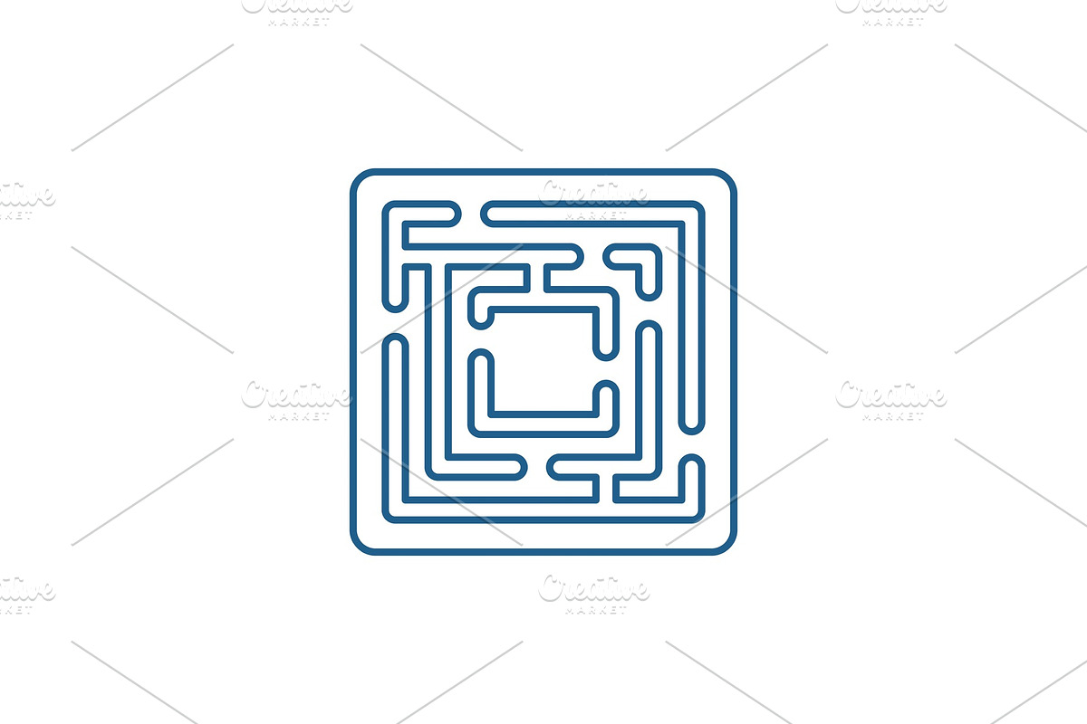 Path in the maze line icon concept in Textures - product preview 8