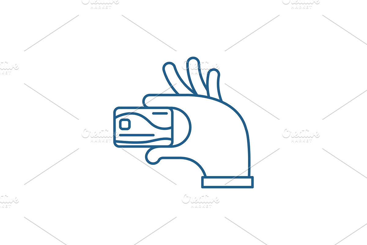 Payment by card line icon concept in Illustrations - product preview 8