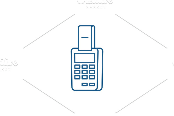 Payment by terminal line icon
