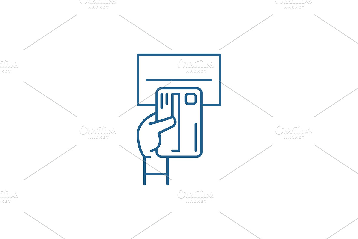 Payment of expenses line icon in Illustrations - product preview 8