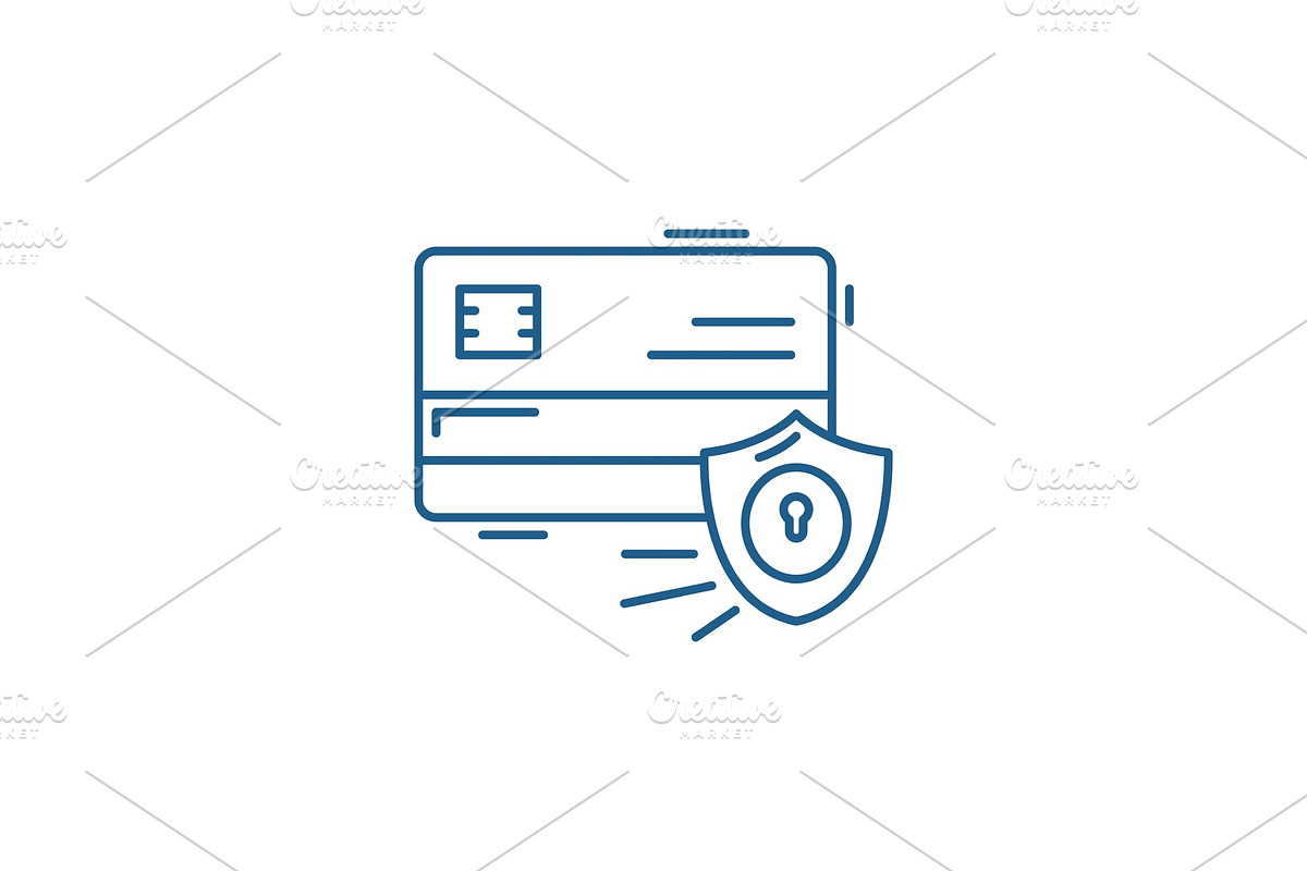 Payment security line icon concept in Illustrations - product preview 8