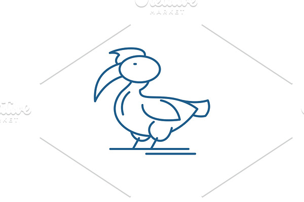 Pelican line icon concept. Pelican
