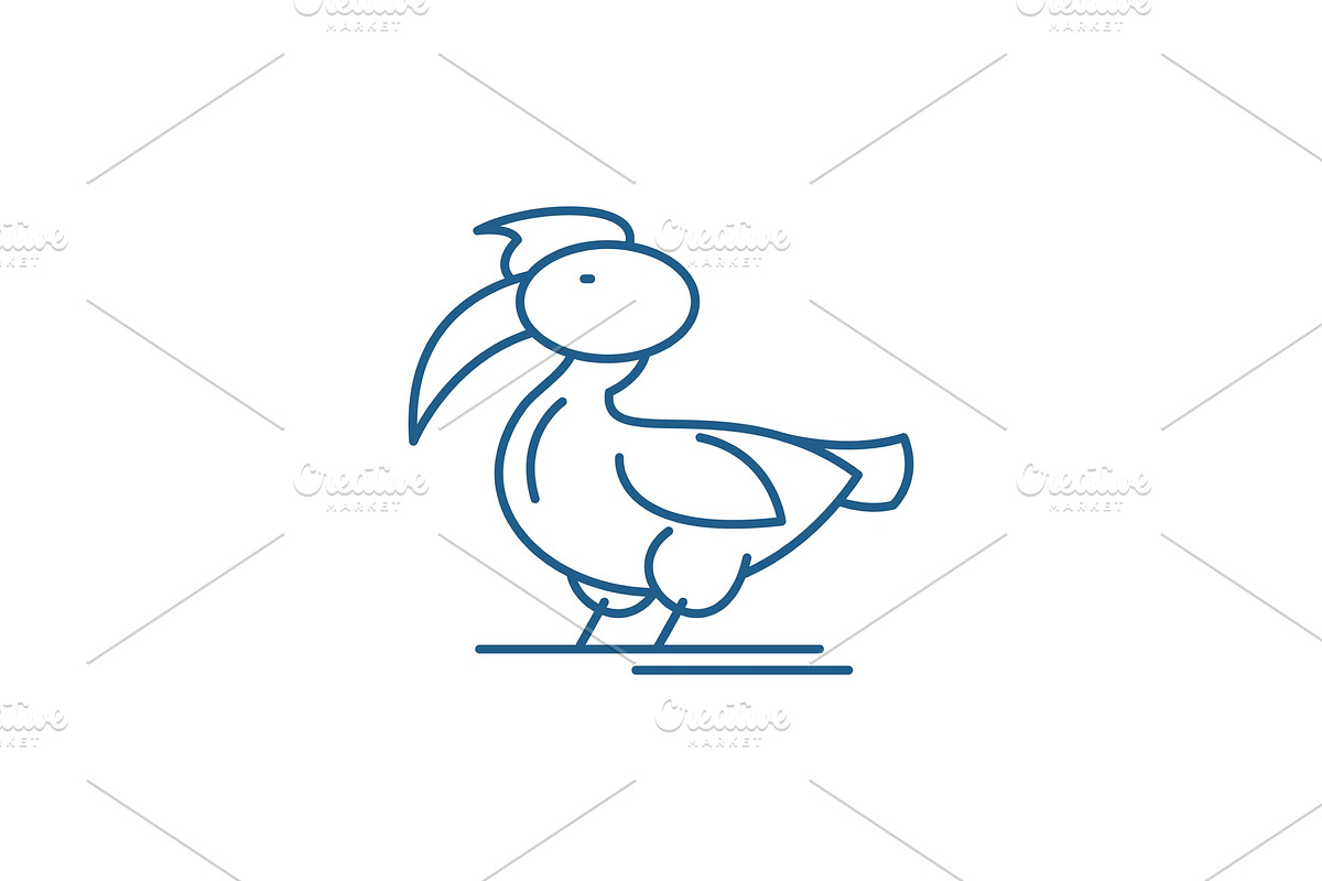 Pelican line icon concept. Pelican in Illustrations - product preview 8