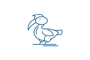 Pelican line icon concept. Pelican