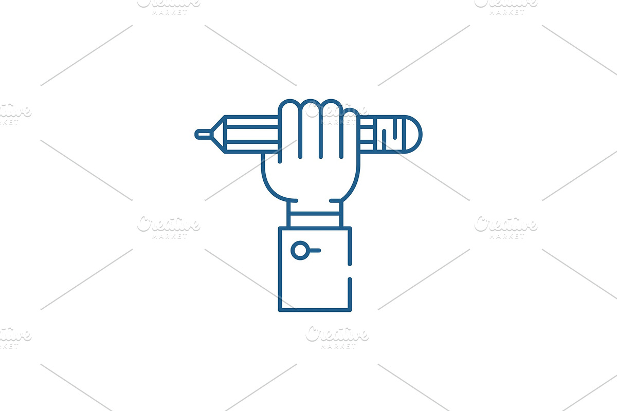 Pencil drawing line icon concept in Illustrations - product preview 8