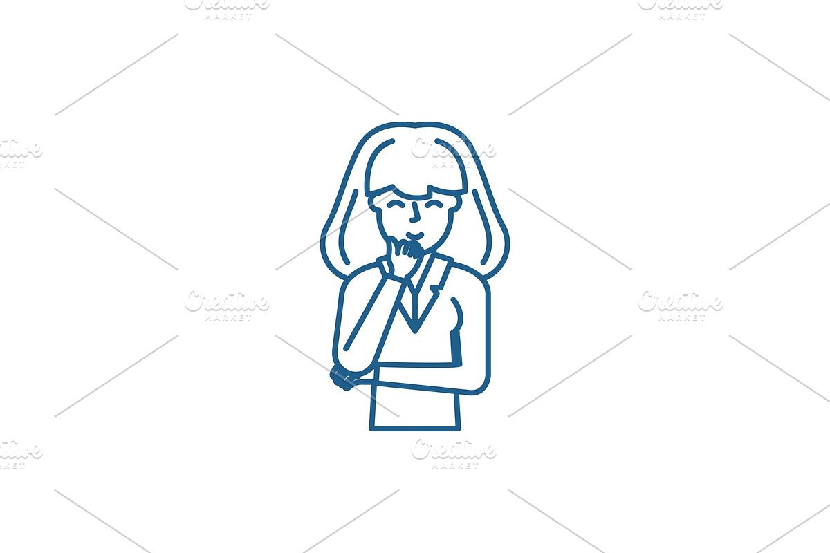 Perplexity line icon concept in Illustrations - product preview 8