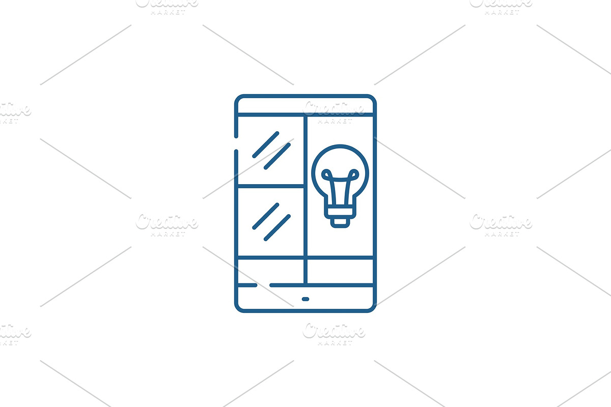 Phablet idea line icon concept in Illustrations - product preview 8