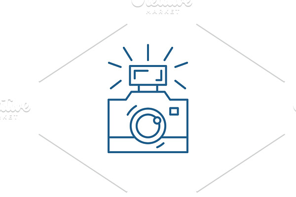 Photography line icon concept
