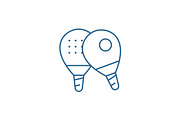 Ping pong line icon concept. Ping