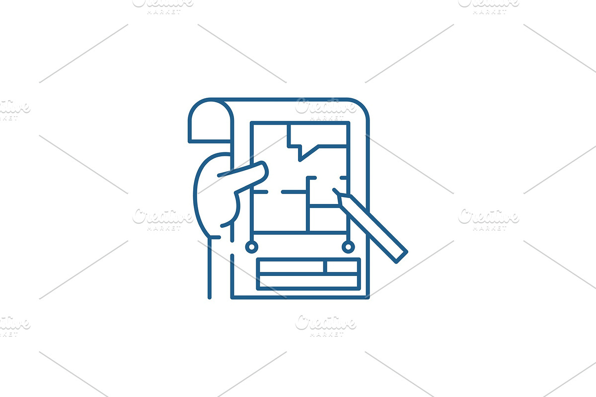 Planning line icon concept. Planning in Illustrations - product preview 8