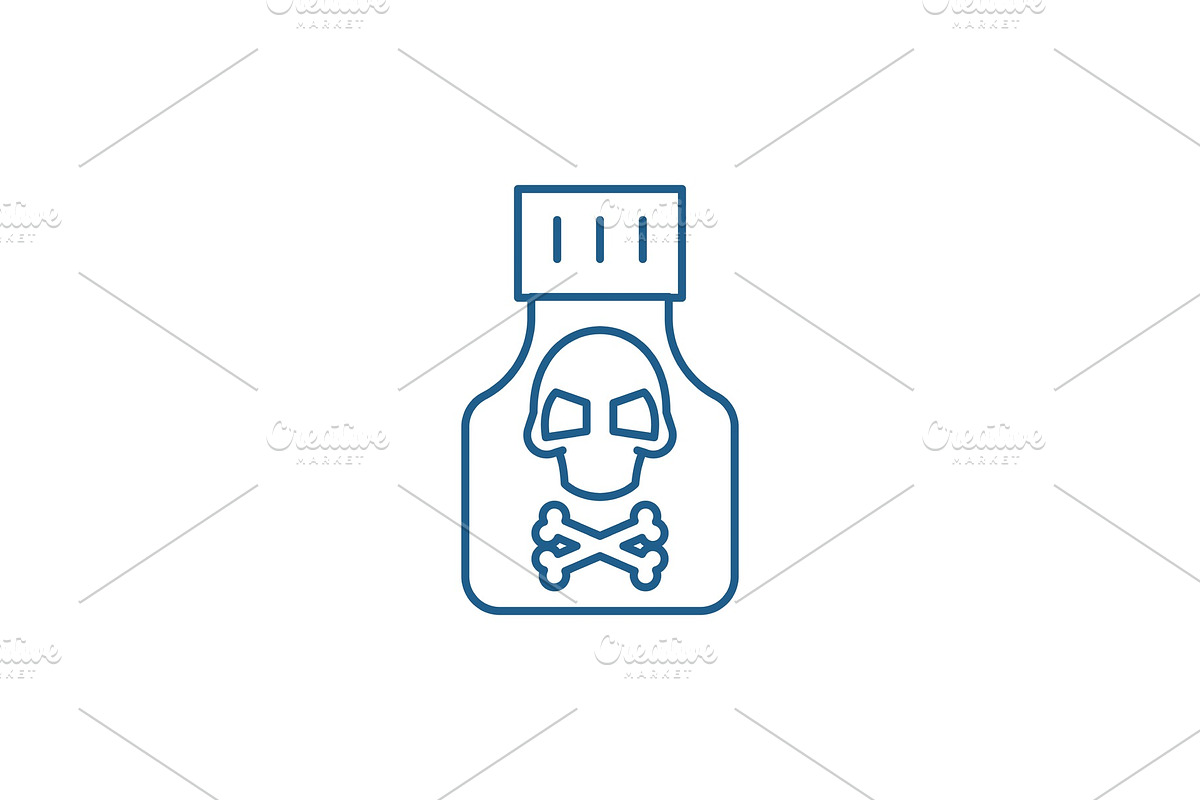 Poison line icon concept. Poison in Objects - product preview 8