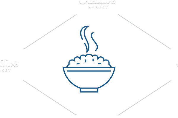 Porridge line icon concept. Porridge