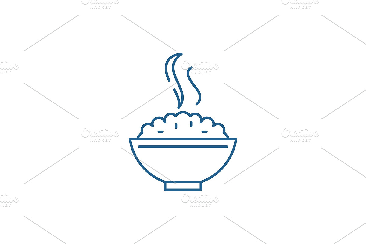 Porridge line icon concept. Porridge in Illustrations - product preview 8