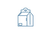 Product in box line icon concept