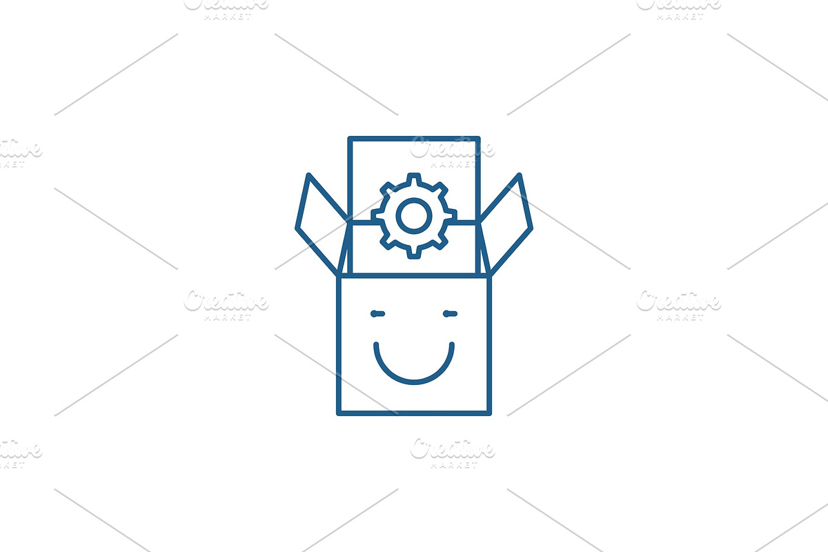Product satisfaction line icon in Illustrations - product preview 8