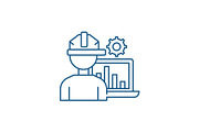 Production automation line icon