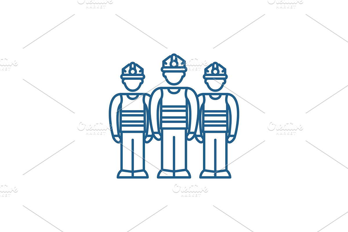 Production team line icon concept in Illustrations - product preview 8