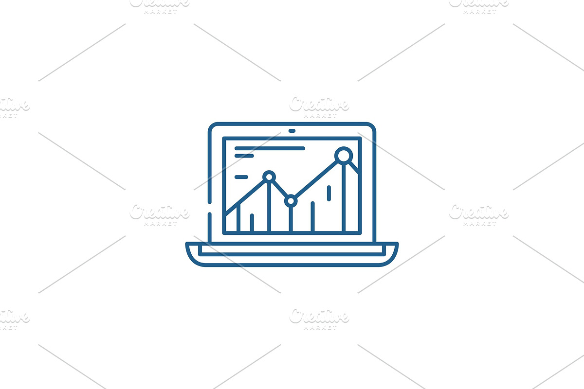 Productivity increase line icon in Illustrations - product preview 8
