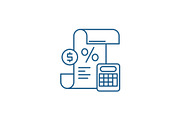Profit and loss statement line icon